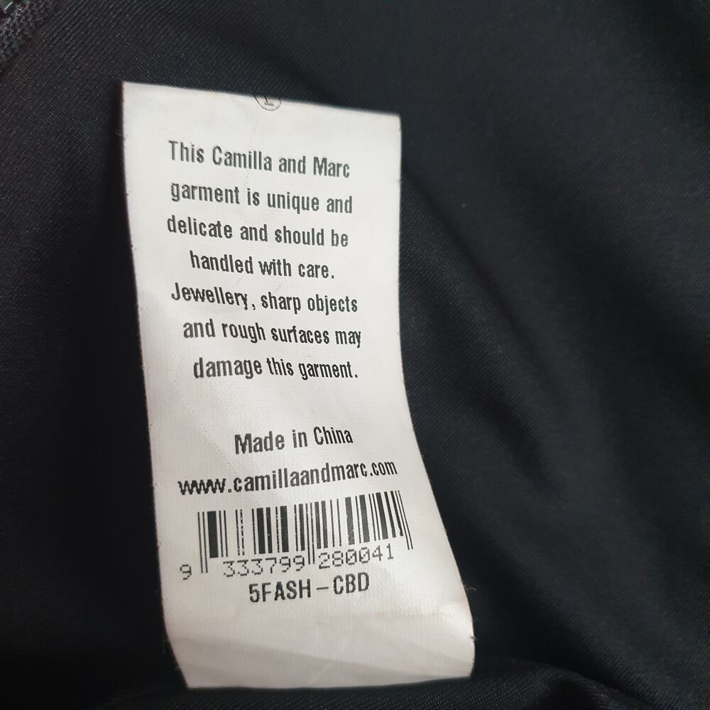 NWT Camilla and Marc Black Dress A-Line Mini Size 2 Scuba Net Top Night Out - Picture 10 of 16